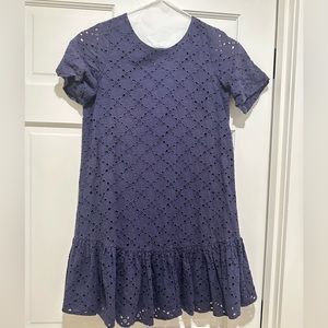 Milly Size 0 Navy Eyelet Dress